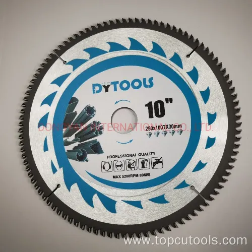 10" Tct Circular Carbide Saw Blade for Aluminium